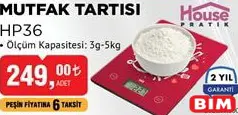 HOUSE PRATİK HP36 MUTFAK TARTISI